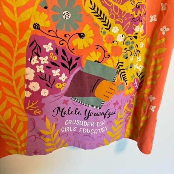 Piccolina Malala Yousofzai Crusader for Girls Education Tee Shirt Size 12 - Picture 3 of 5